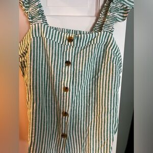 Jcrew linen striped tank  size medium